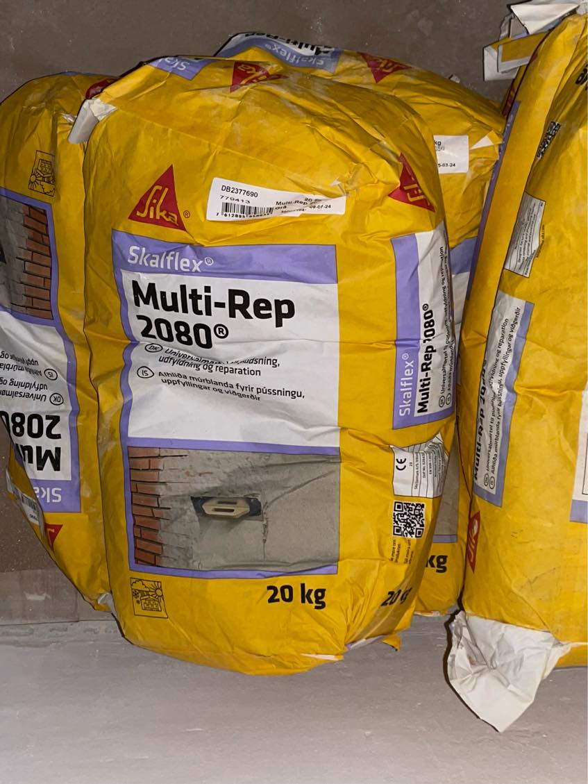 Muring af vægge med skalflex multirep