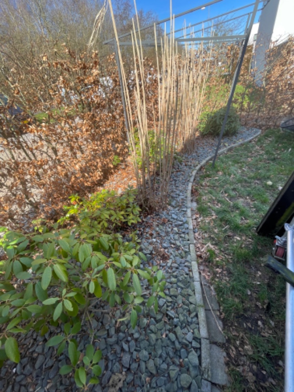 Fjernet dsb sten i bed i have.  Svarende til 1 Big bag