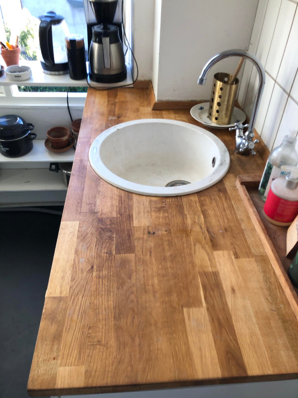slibning af køkkenbord i NV