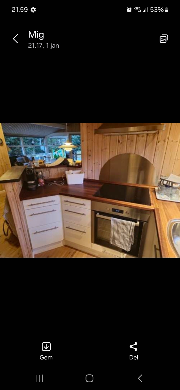 Ny bordplade sommerhus