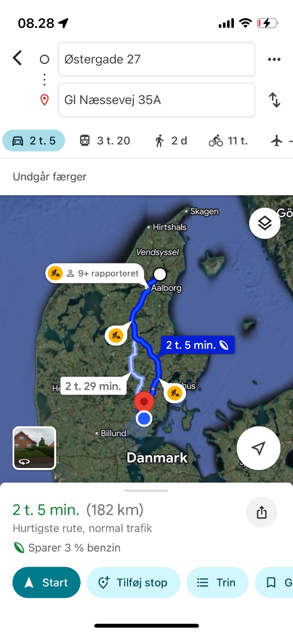 Kørsel af sovesofa fra Hjallerup til Horsens