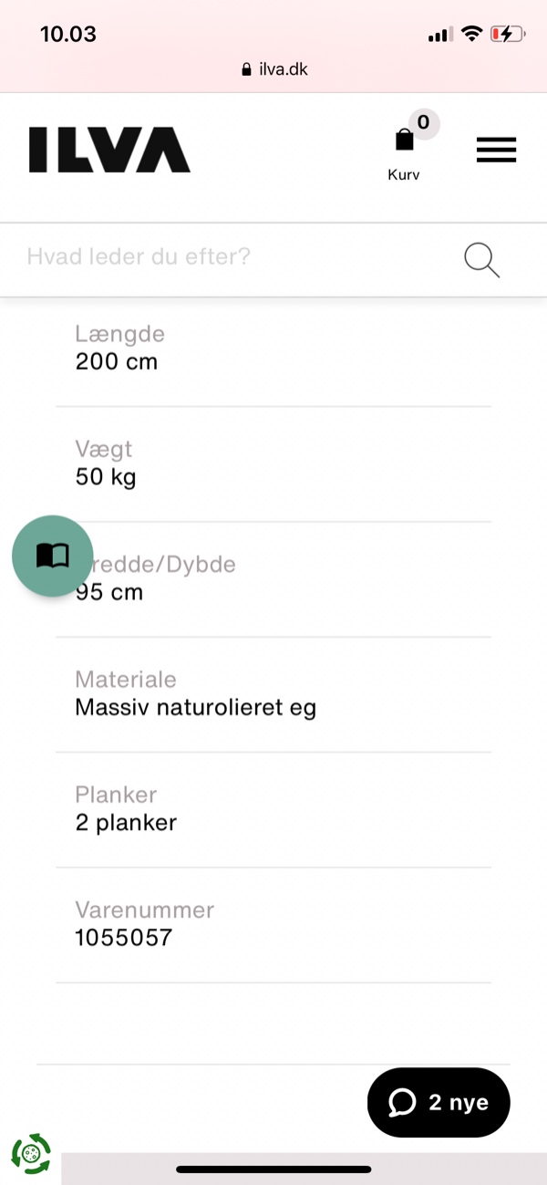 Afhentning af spisebord i Albertslund 