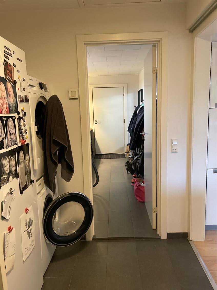 Malet bryggers, vægge, loft. Paneler og døre