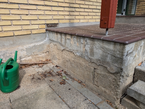 Reparation af beton trappetrin