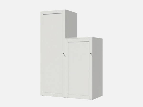 Samling af 3 x mindre kommoder med 6 skuffer hver + 2 mindre klædeskabe fra IKEA.