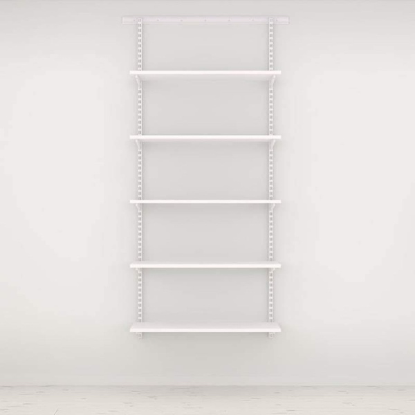 Ophængning af væg reol til en beton væg