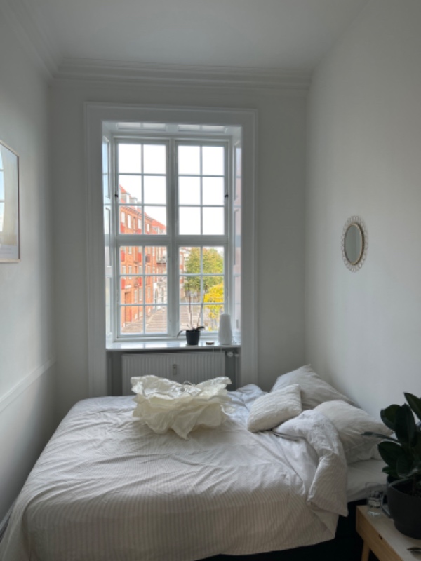 Opsætning af 4 lamper og 3 gardinstænger på 3.6m højt loft