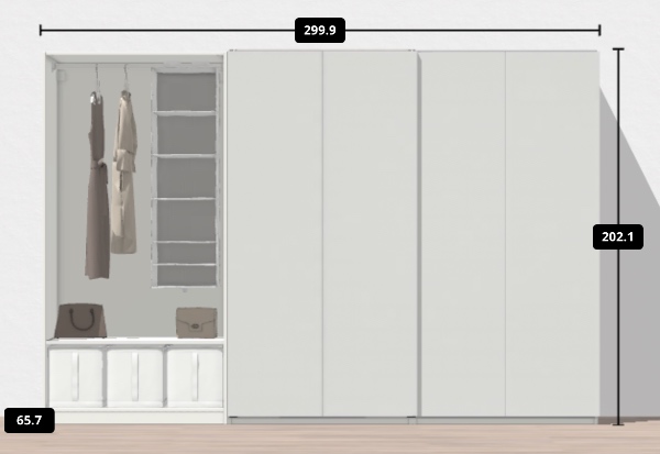 Opsætningerne af PAX Ikea skab