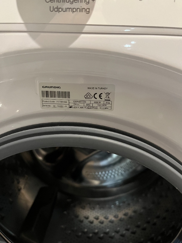 Grundig vaskemaskine pumper ikke ud