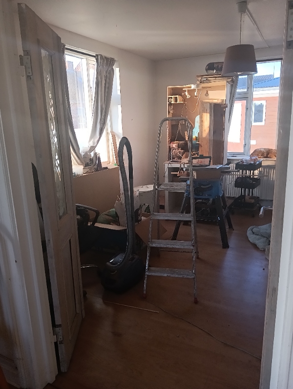 Flytte rengøring, a. 99m2 hus, og lidt have.