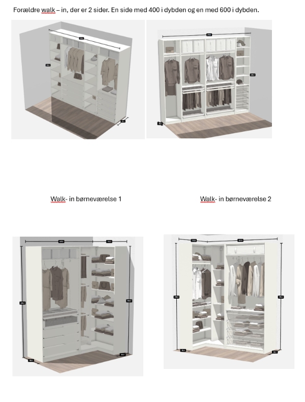 Montering af Pax garderobe (Walk-in)