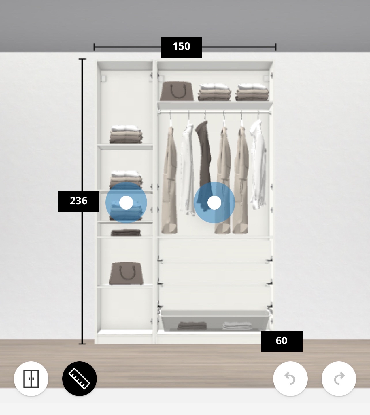 Samling og montering af Ikea garderobeskab