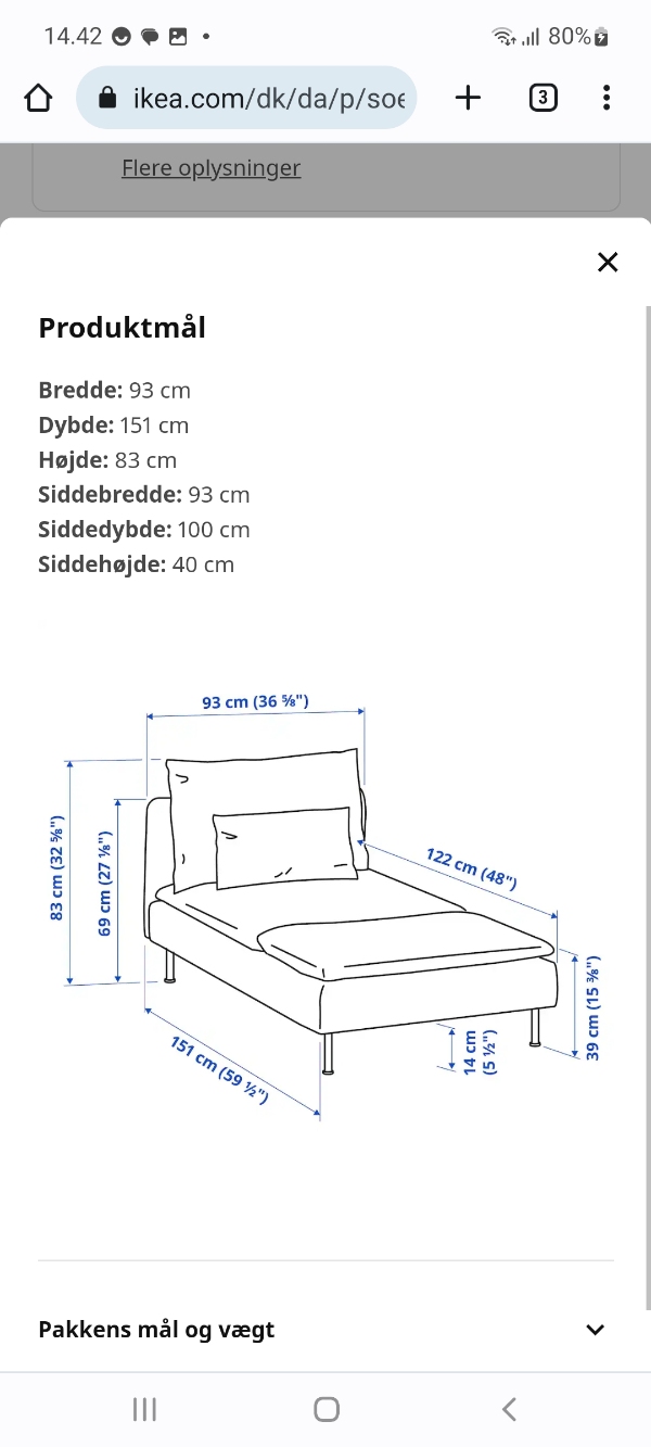 Hent / kørsel af Ikea chaiselong (2.sal til 4.sal - begge steder i 2400 Nordvest? (København)