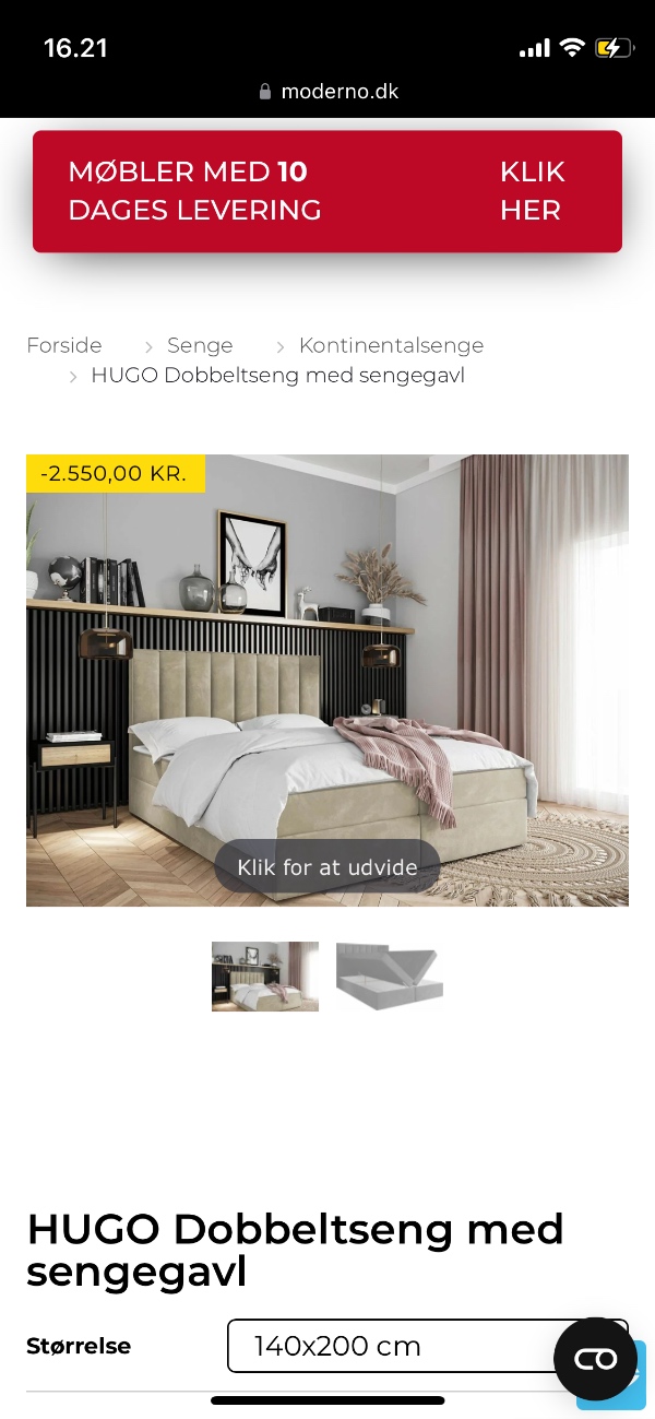 Samling af skab og senge