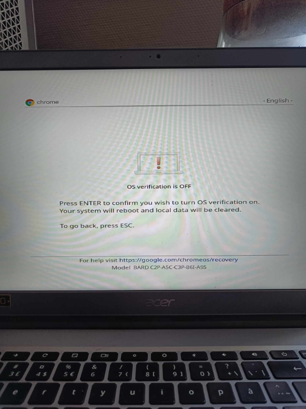 Chromebook recovery fejl