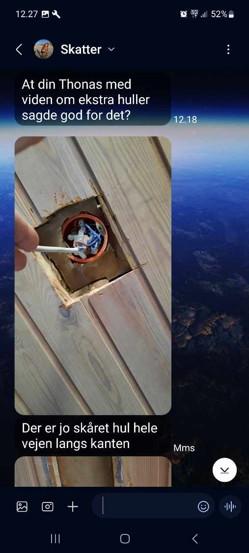 Forlænge udtag pga opsætning at nyt loft