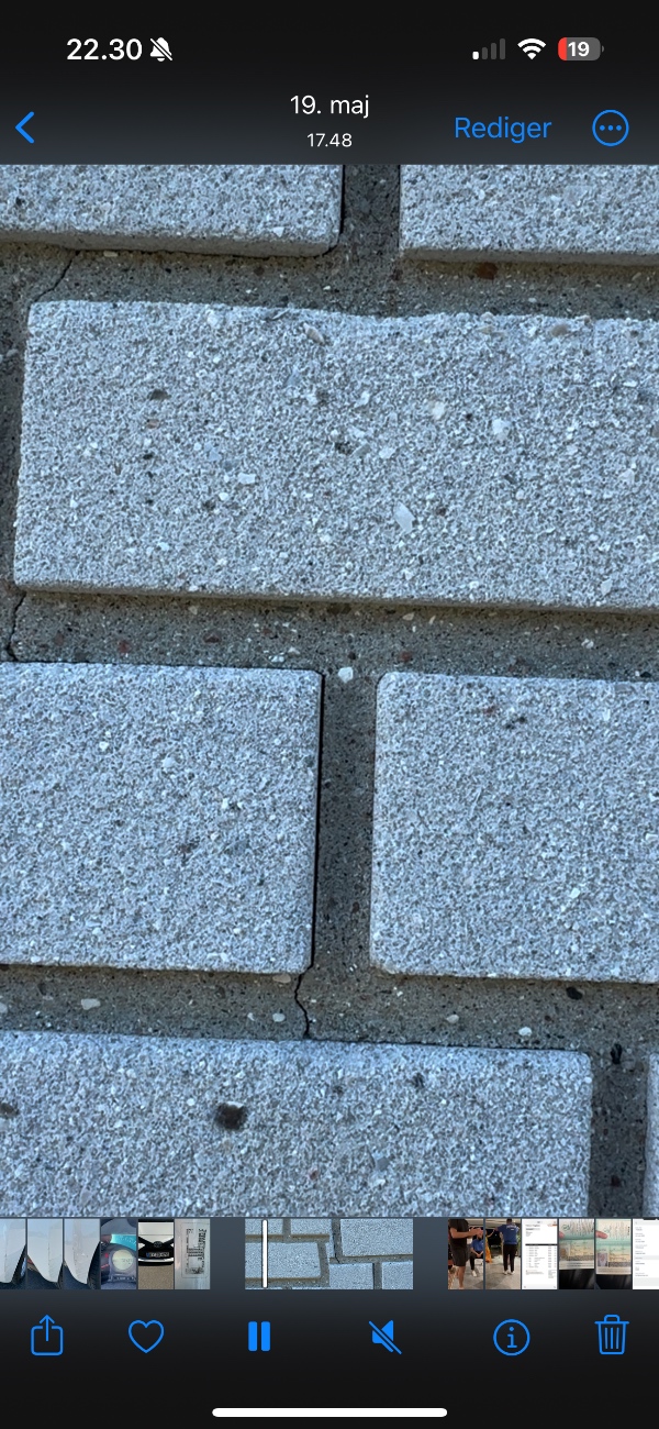 Sætnings skade på muren