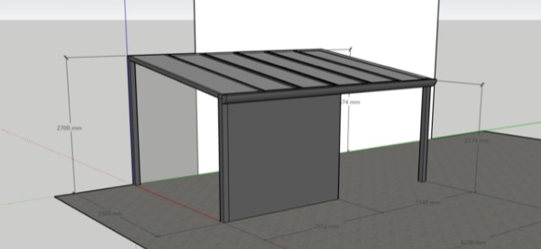 Lavet terrasseoverdækning