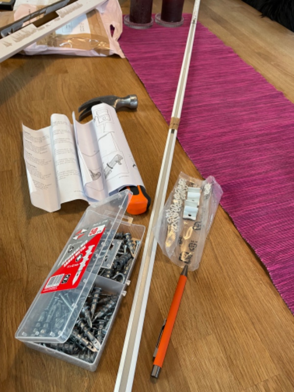 Opsætning af Ikea gardinstænger
