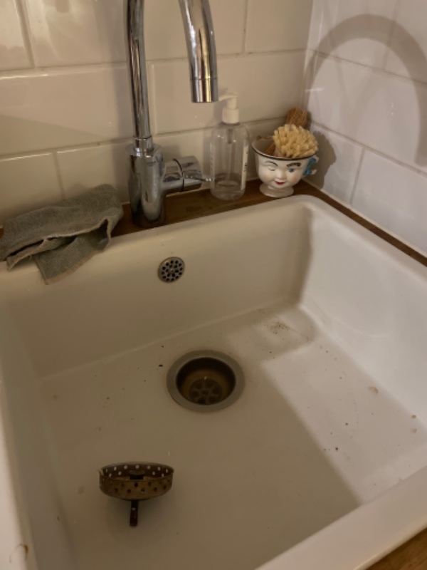 Clogged drain in kitchen sink