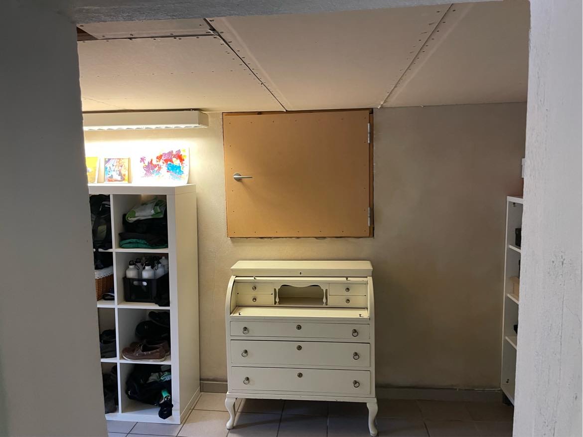 Filtsning og maling af kældergang