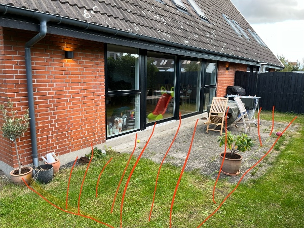 Bygning af bambusterrasse