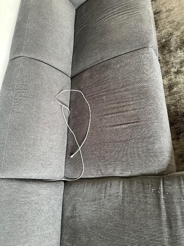 Rense fløjl sofa