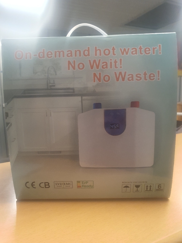 Montering af lille gennemløbsvandvarmer