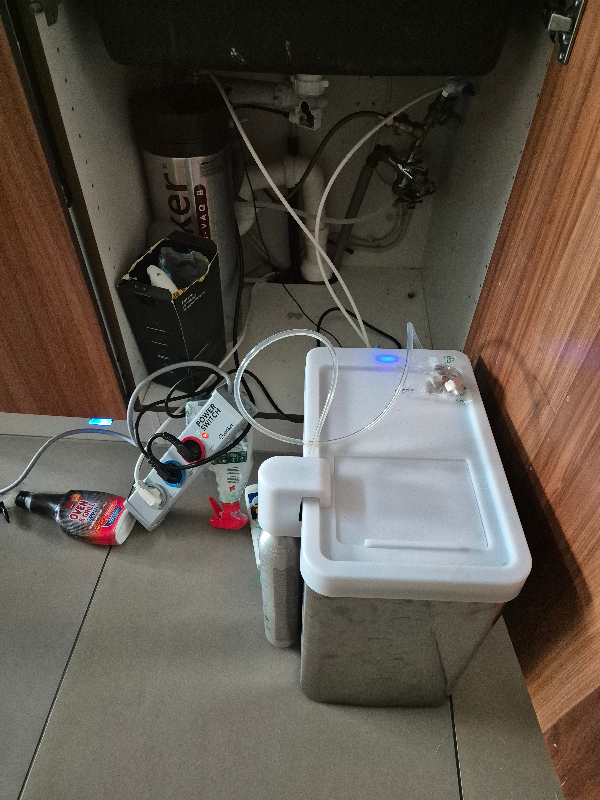 Stikdåse under vask er kortsluttet