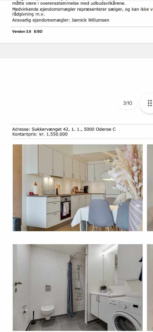 Malet lejlighed på 50 kvm samt fikset huller