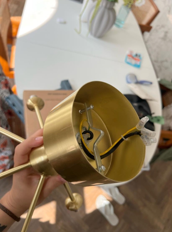 Montering af 3 rosetter + 3 loftslamper