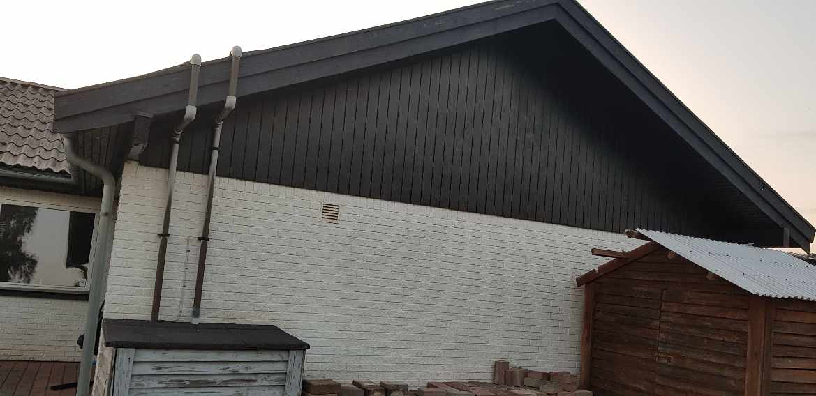 Udskiftning af træplader på endegavle