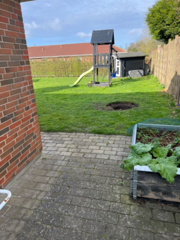 Udgravning til trampolin