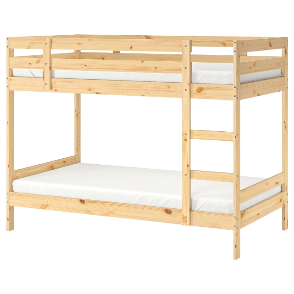 Samling af 160x200 seng, Køjeseng og Kommode 4 skuffer
