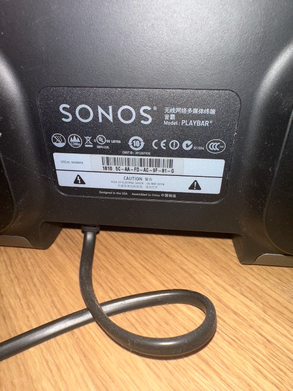 Repetition af sonos playbar