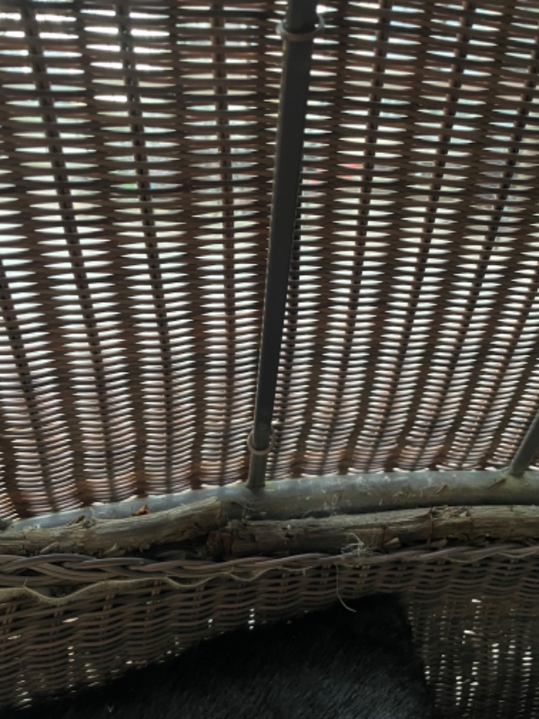 Fastsætte flet på havestol