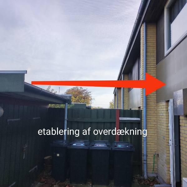 Udskiftning af hegn samt etablering af overdækning