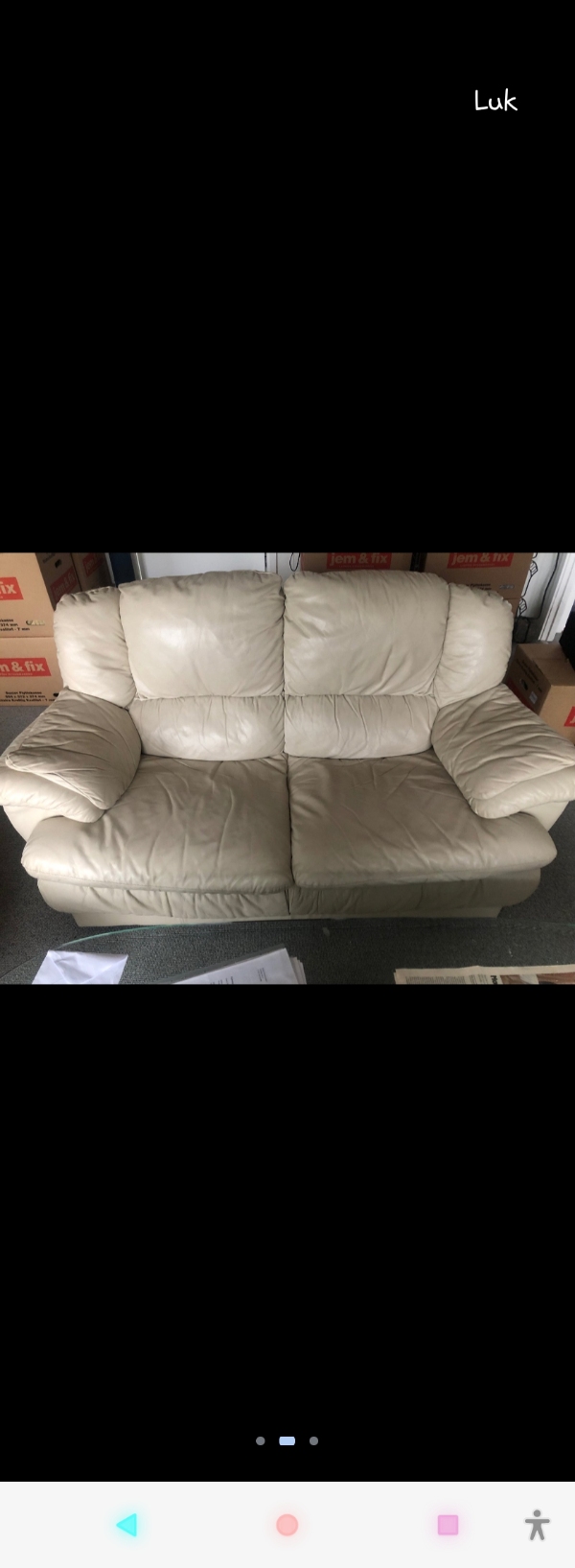 Hente to 2-personers sofaer og lænestol