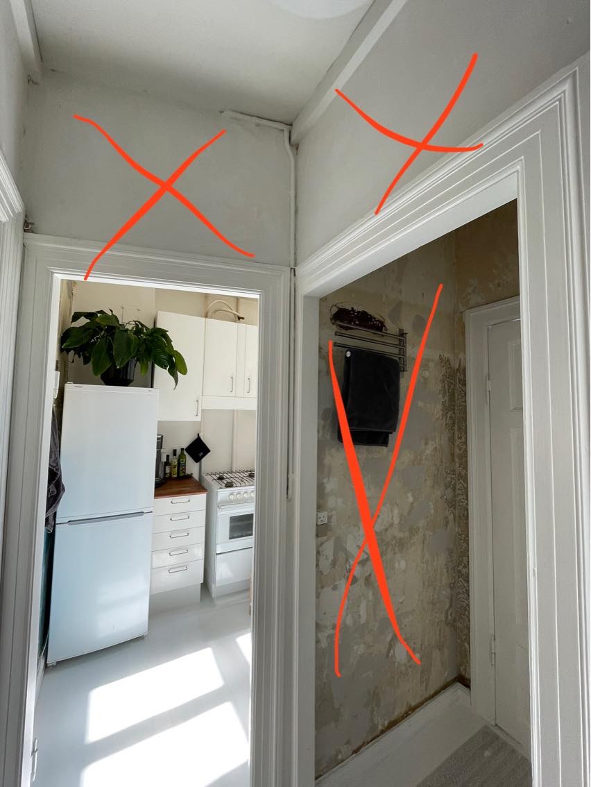 Nedrivning af væg (elektriker og tømre)