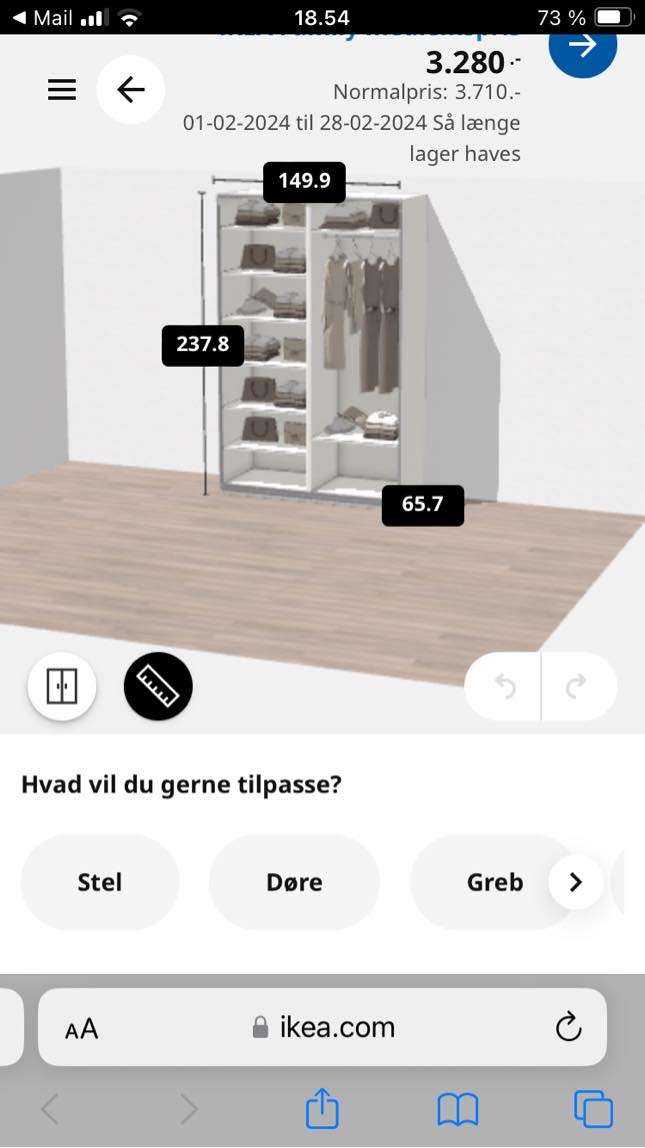 Samling af 2 Ikea skabe