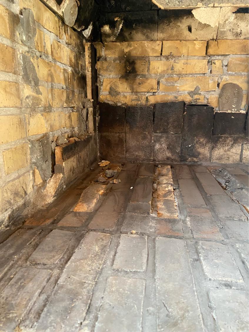 Murerarbejde ved nedlagt pejs