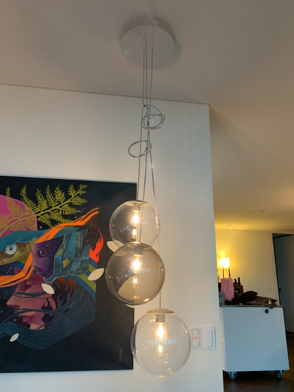 Afmontere 4 lamper fra loftet