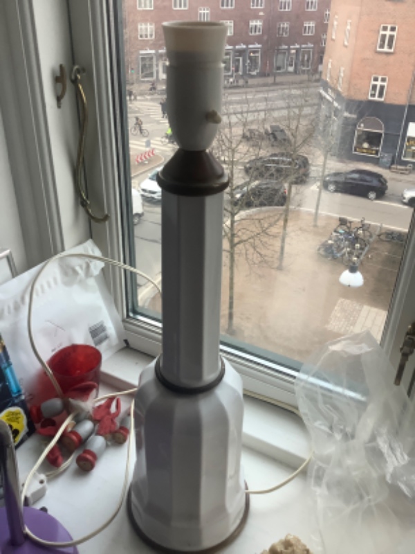 Udskiftning af fatning og ledning på Heiberg lampe