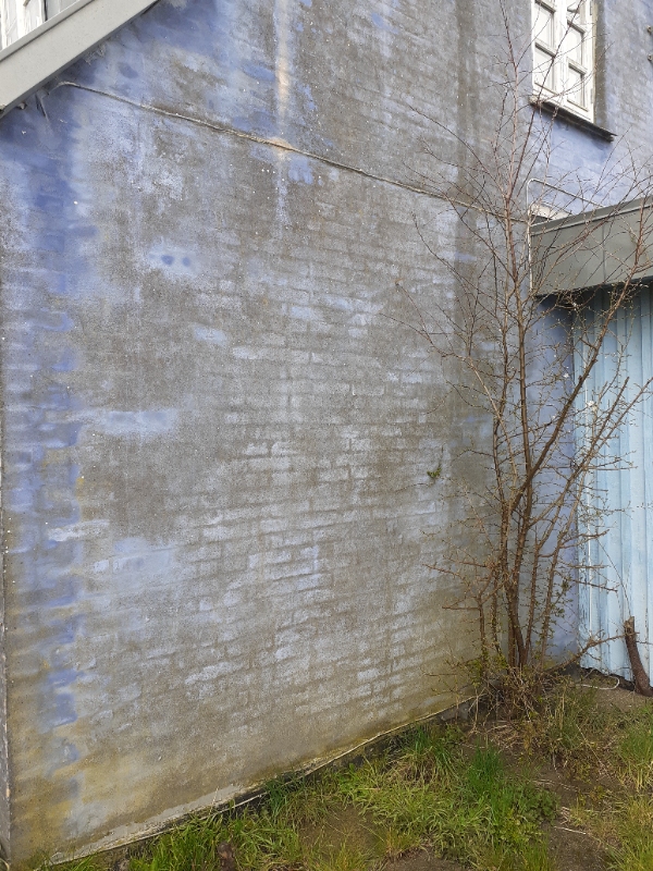 Maling af den pudsede del af huset