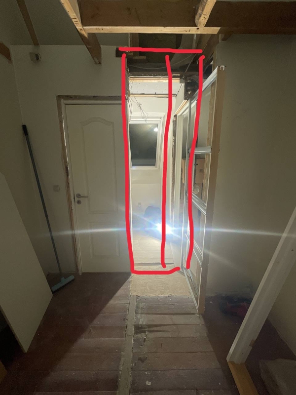 Hjælp til at bygge en væg, montere en dør, og luk nogen huller