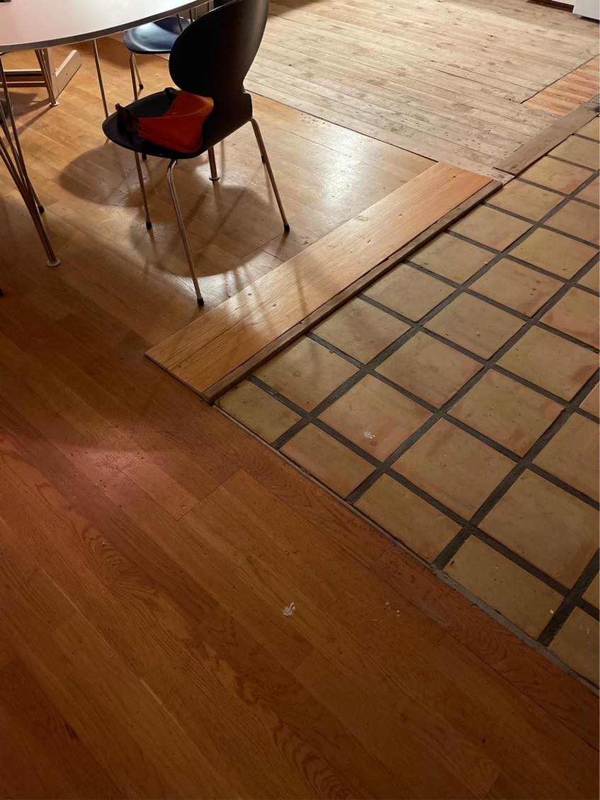 Nyt parketgulv i køkken