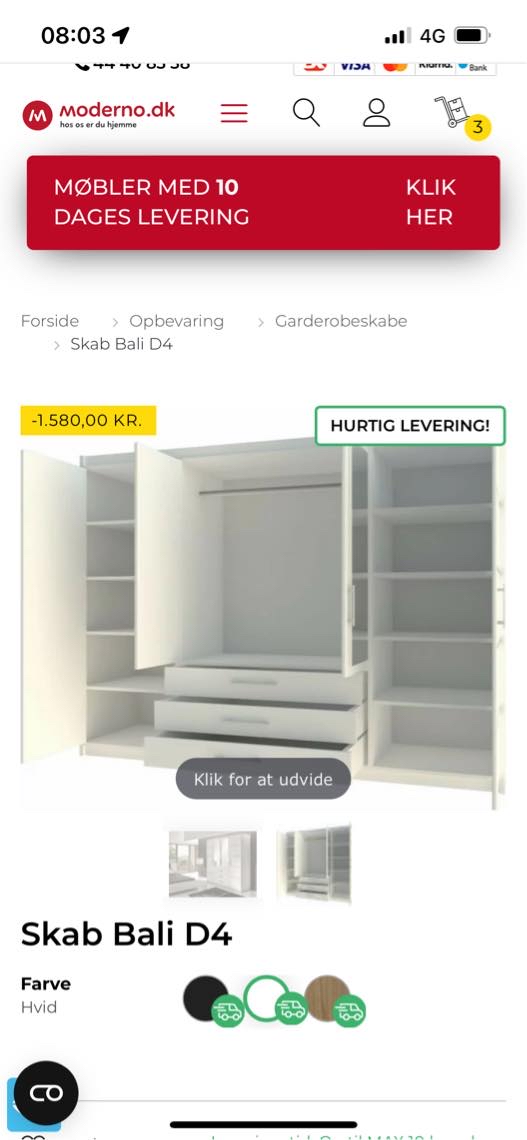 Samlingen af garderobe