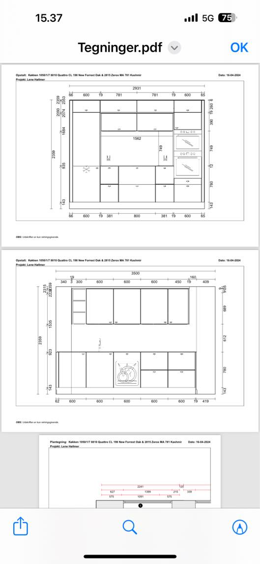 Montering af køkken incl el og vvs
