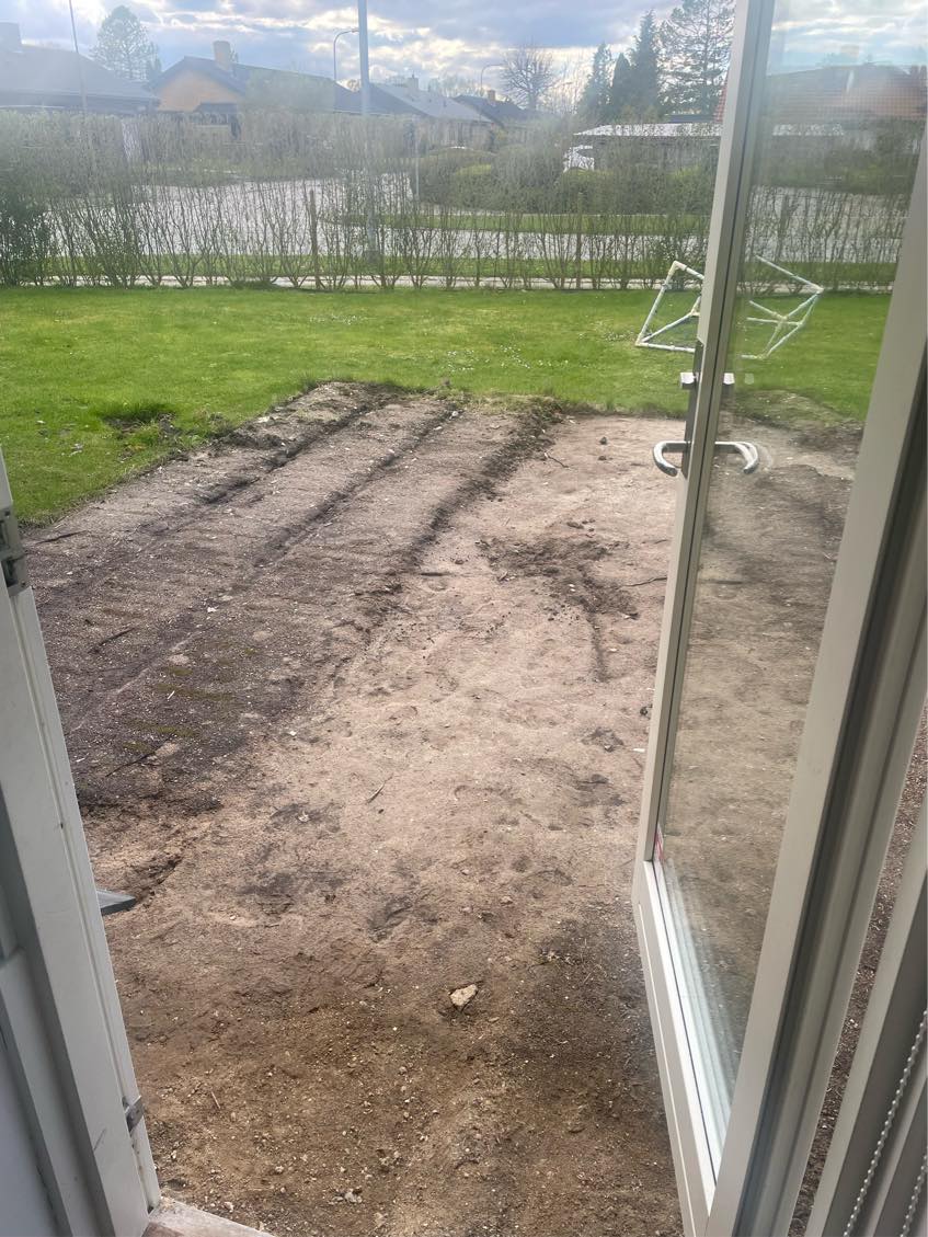 Udgravning til terrasse
