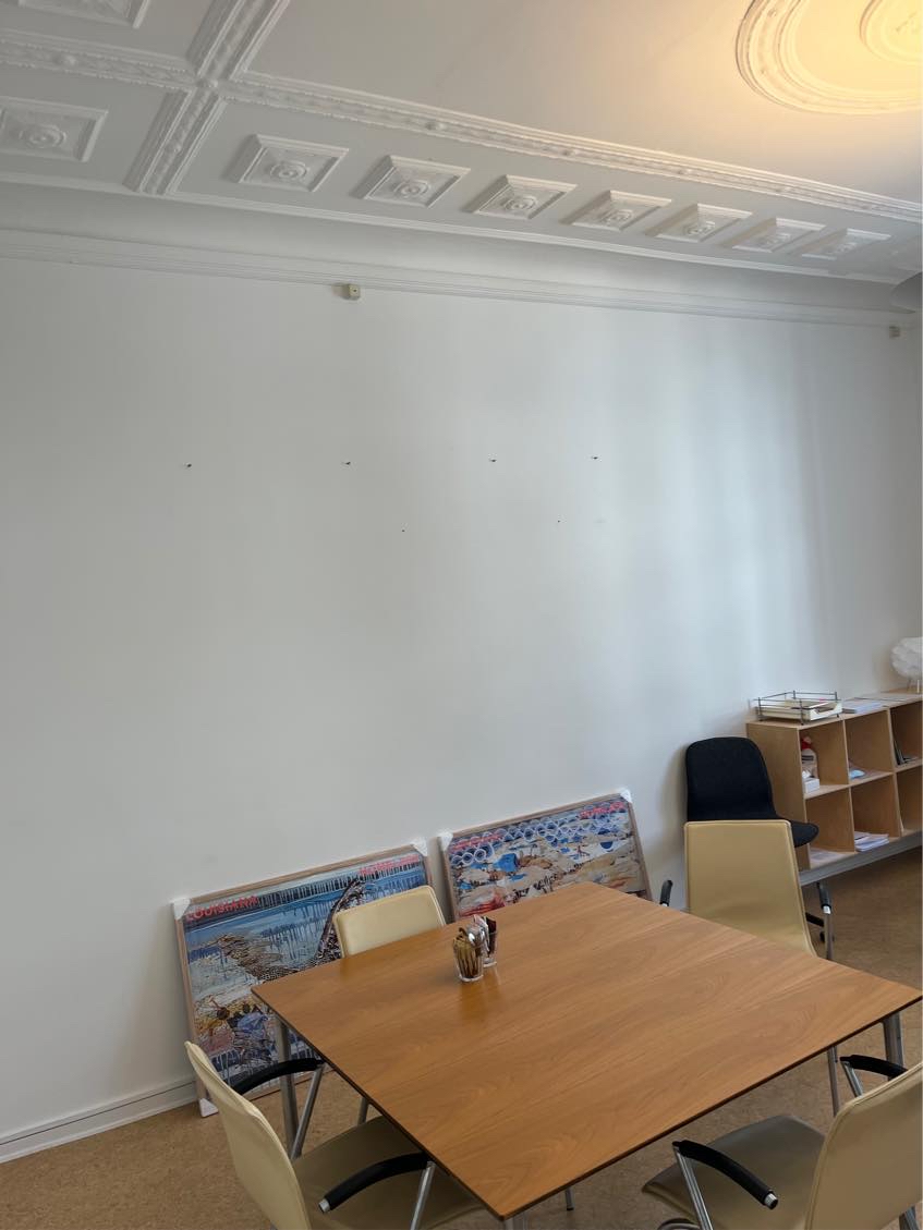 Malet og spartlet 3 kontoret